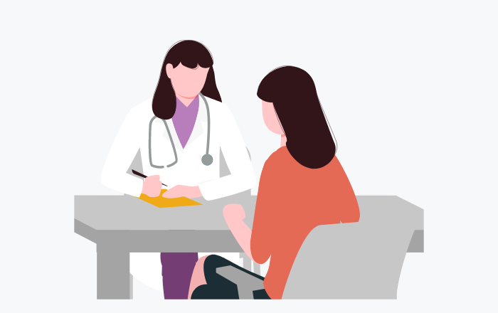 主治医と相談のイラスト