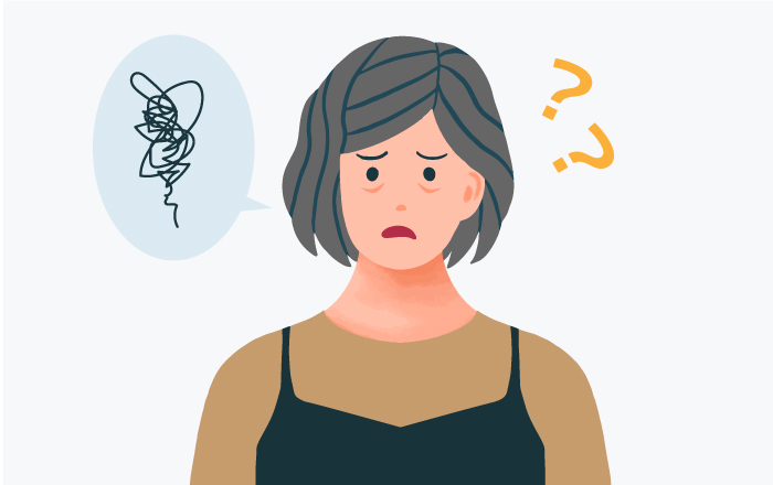 ろれつが回らない言葉が出ないのイラスト